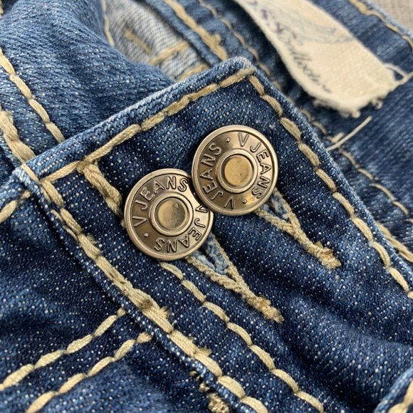 VIGOSS Collection Capri‎ Denim Jeans Distressed 98% Cotton 2% Spandex Size 5 - Picture 9 of 13